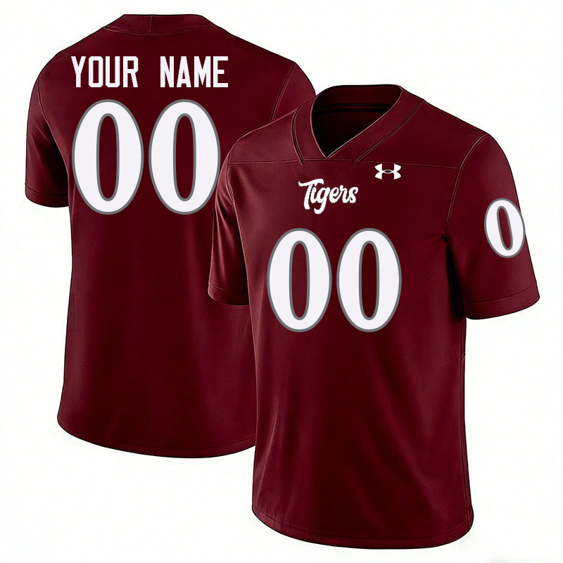Custom Texas Southern Tigers Name And Number Football Jerseys-Maroon